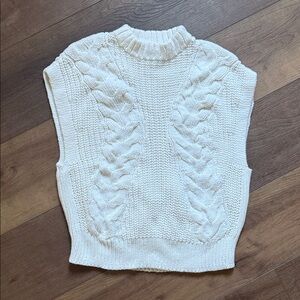 a new day Cream Cable Knit Turtleneck Sweater